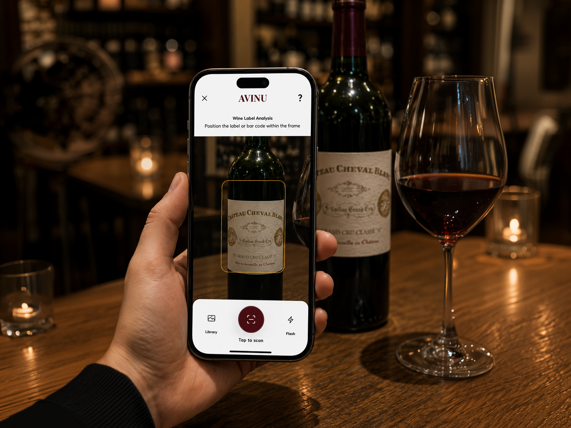 Scanning a wine label with Aviñu