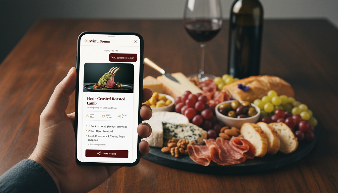 Asking the Aviñu AI Sommelier for a pairing