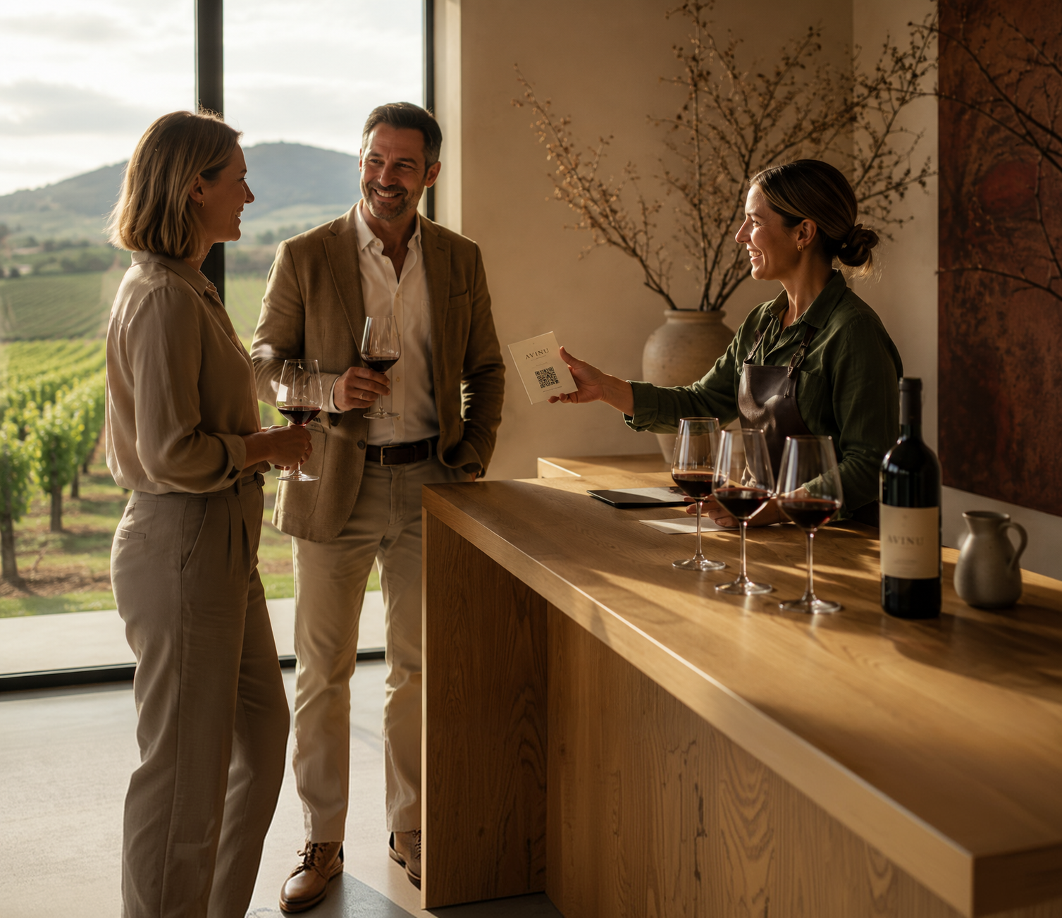 Winery hospitality tasting experience
